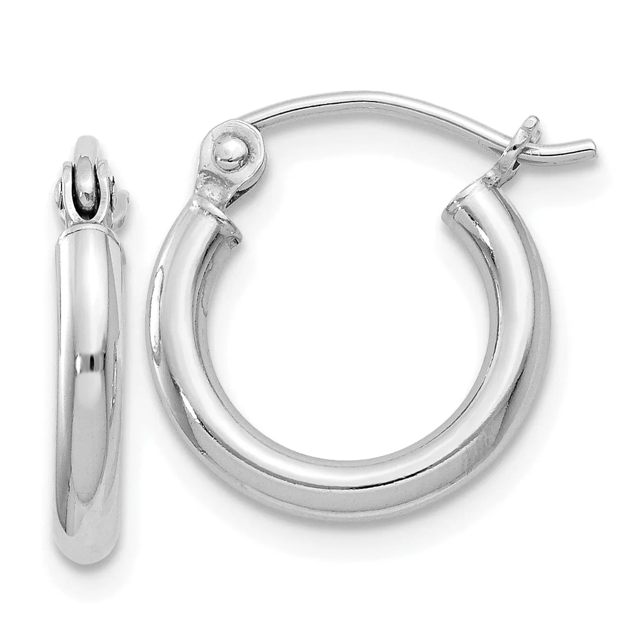 Sterling Silver Hollow Hoop Hinged Earring