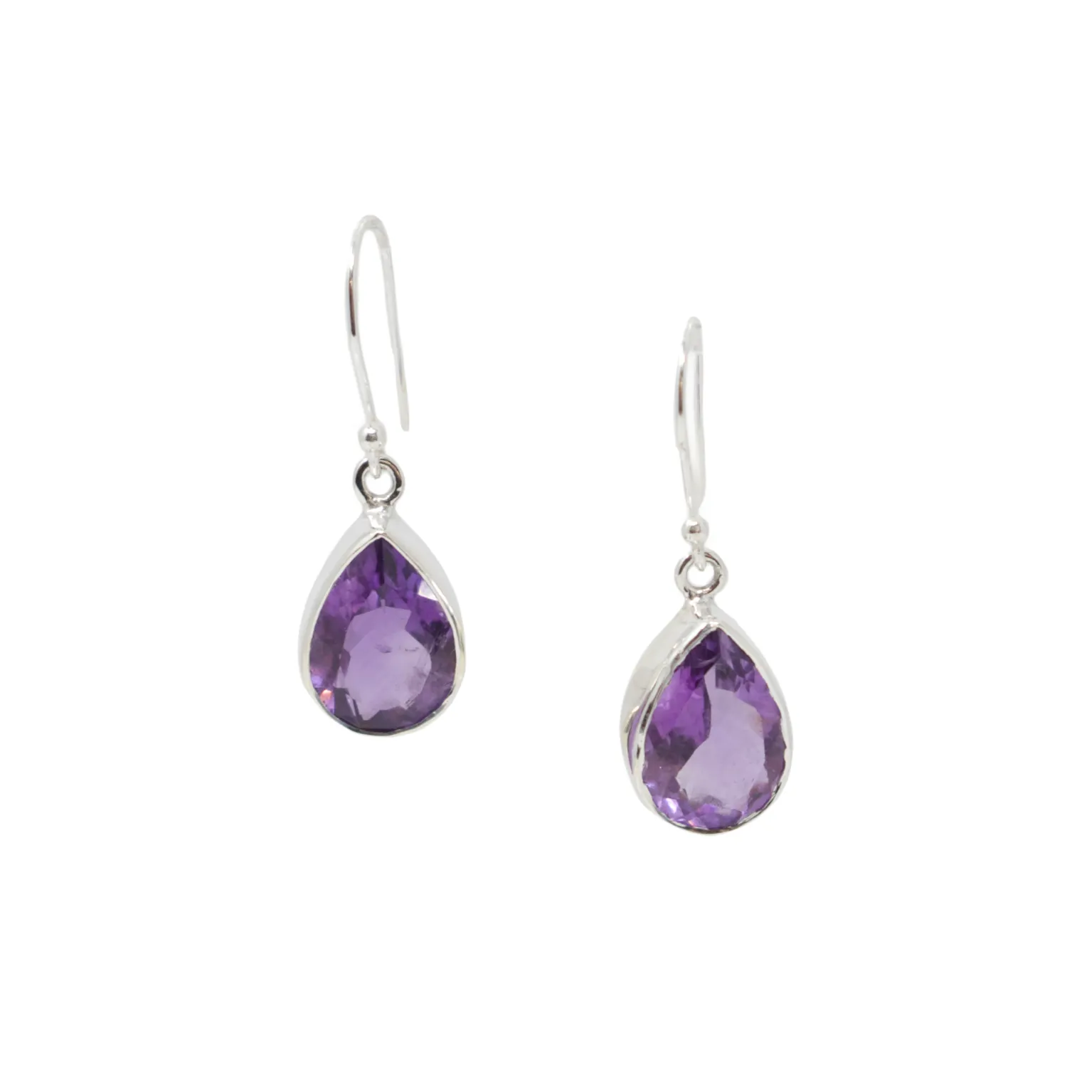 Teardrop Faceted Gemstone Earrings