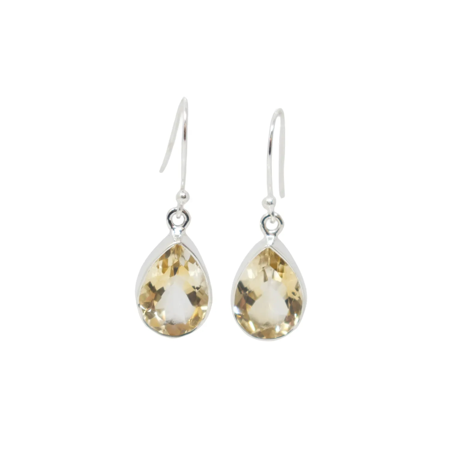 Teardrop Faceted Gemstone Earrings