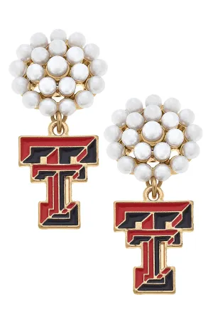 Texas Tech Logo Cluster Earrings