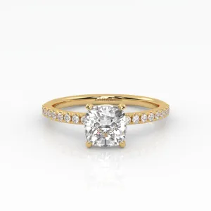 The Cushion Solitaire with Pavé band