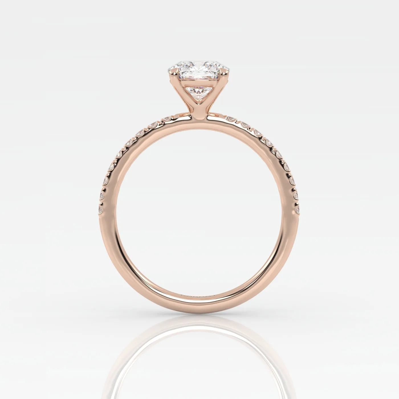 The Cushion Solitaire with Pavé band