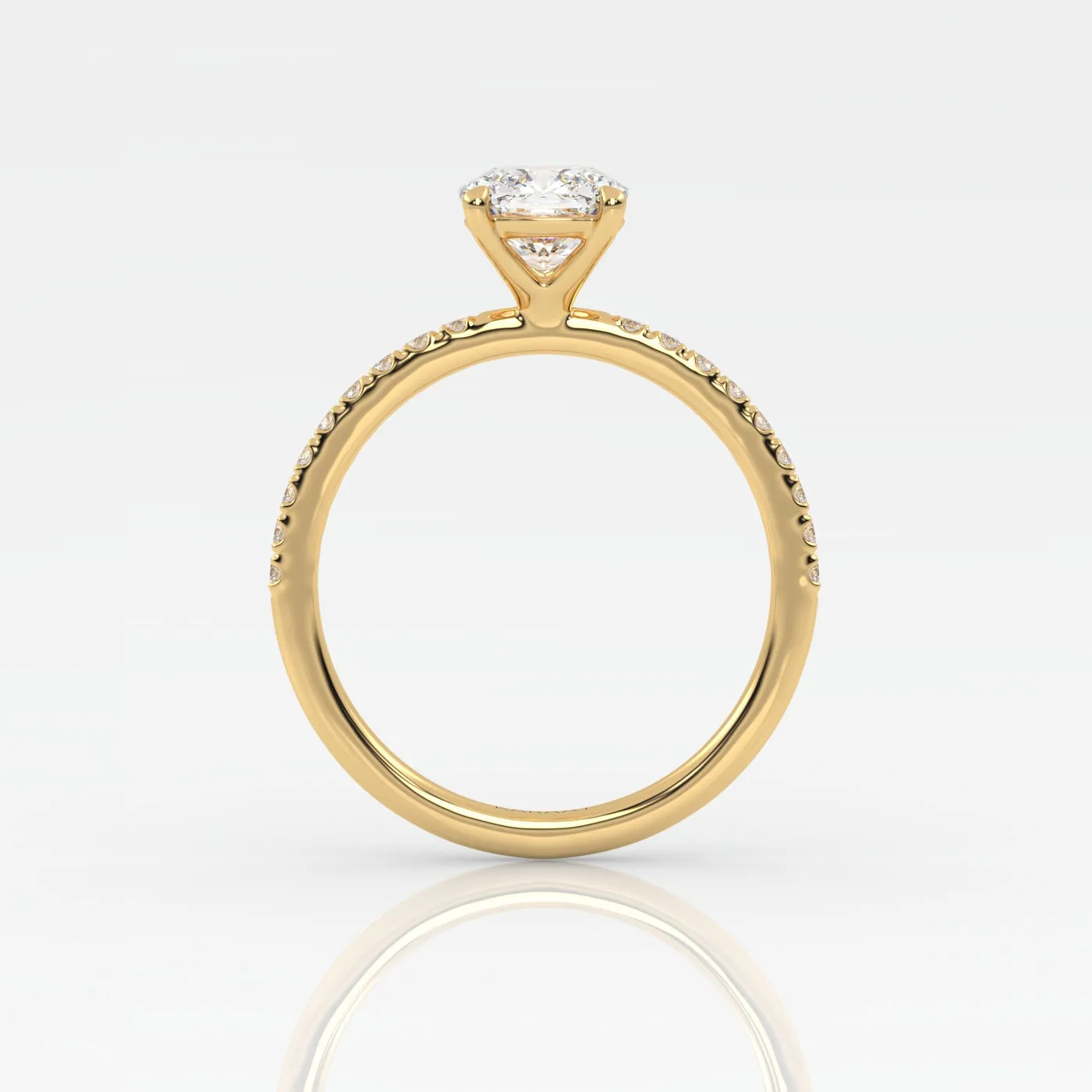 The Cushion Solitaire with Pavé band