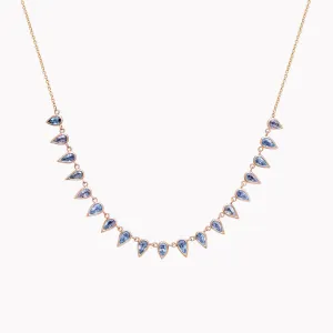 The Lena Pear Shape Sapphire Necklace