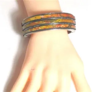 Three Row Leather Bange Bracelet