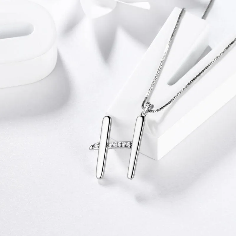 Tokyo Mart Letter Initial H Necklaces Pendant Women Girls Name Jewelry Gift 925 Sterling Silver