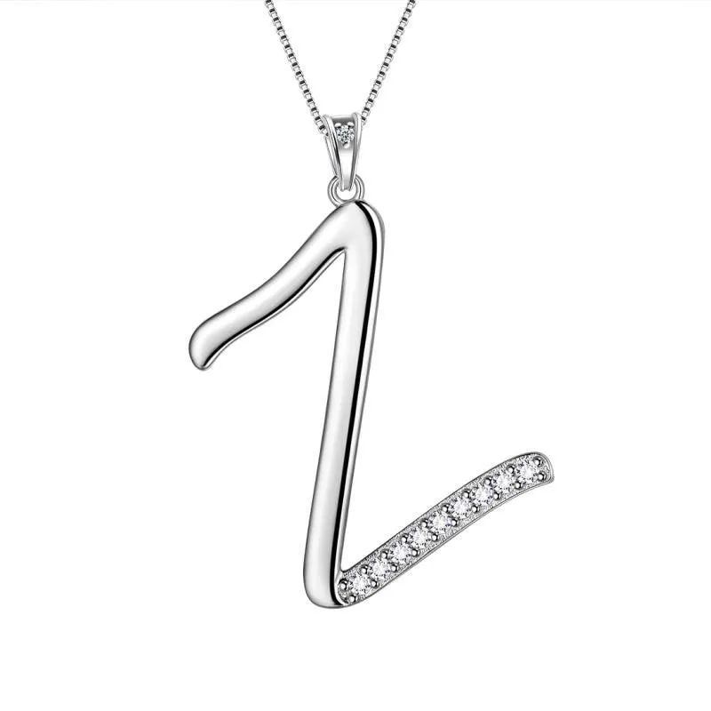 Tokyo Mart Letter Initial Z Necklaces Pendant Women Girls Name Jewelry Gift 925 Sterling Silver