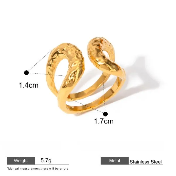 Trendy Style Double Layer Gold Ring JLTR0451