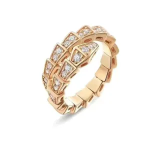 White Diamond Serpentine Viper Gold Rings JLTR0390