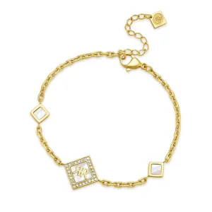 Women Diamante Gold Bracelet