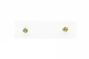 Yellow Gold Peridot Earrings